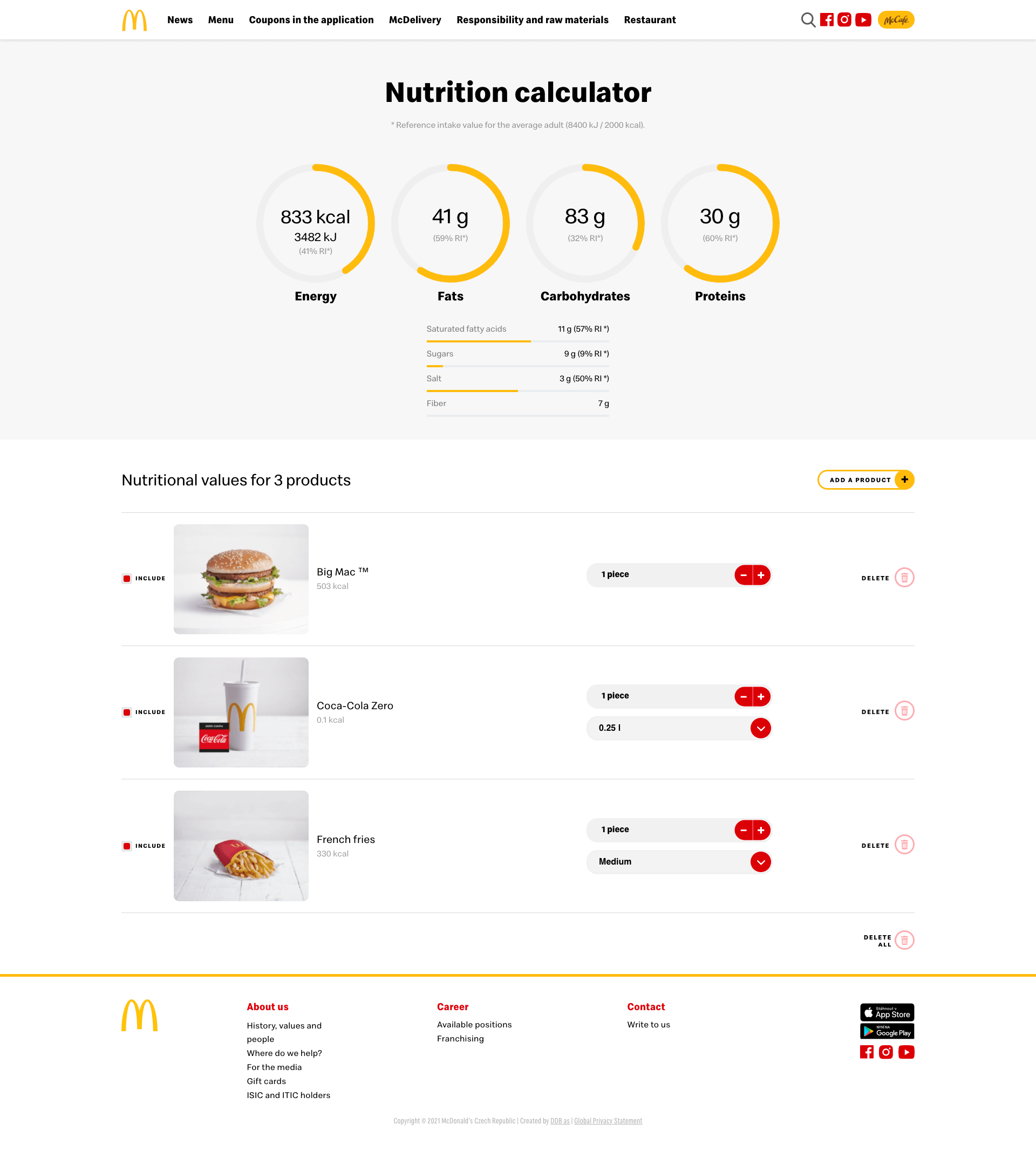 nutritional calculator